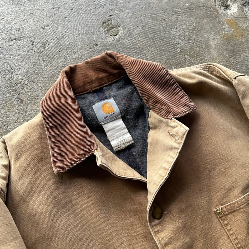 Carhartt ヴィンテージ ミシガン チョアコート キャメル　38 ビンテージ carhartt USA製 チョアコート 裏地無し カーハート