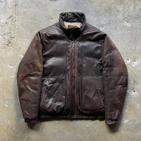 80’s~ Eddie Bauer leather down jacket