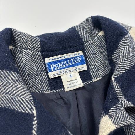 Pendleton block plaid wool shirt jacket