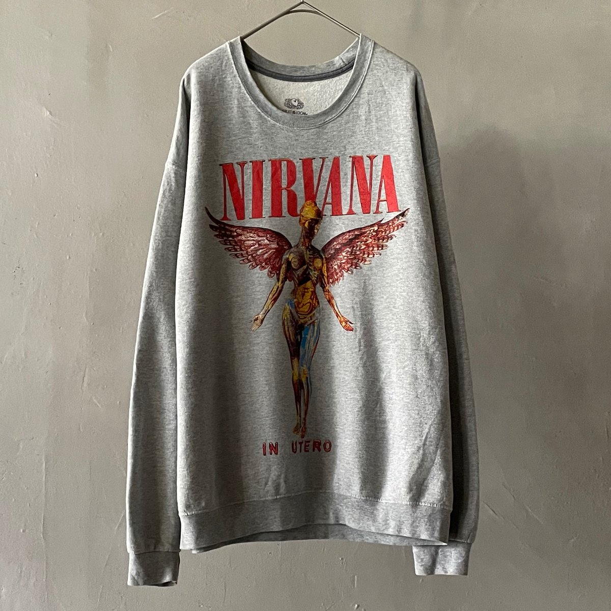NIRVANA IN UTERO スウェット グレー　タグ付き新品 NIRVANA | ニルヴァーナ IN UTERO SWEAT | GOOD ROCK SPEED