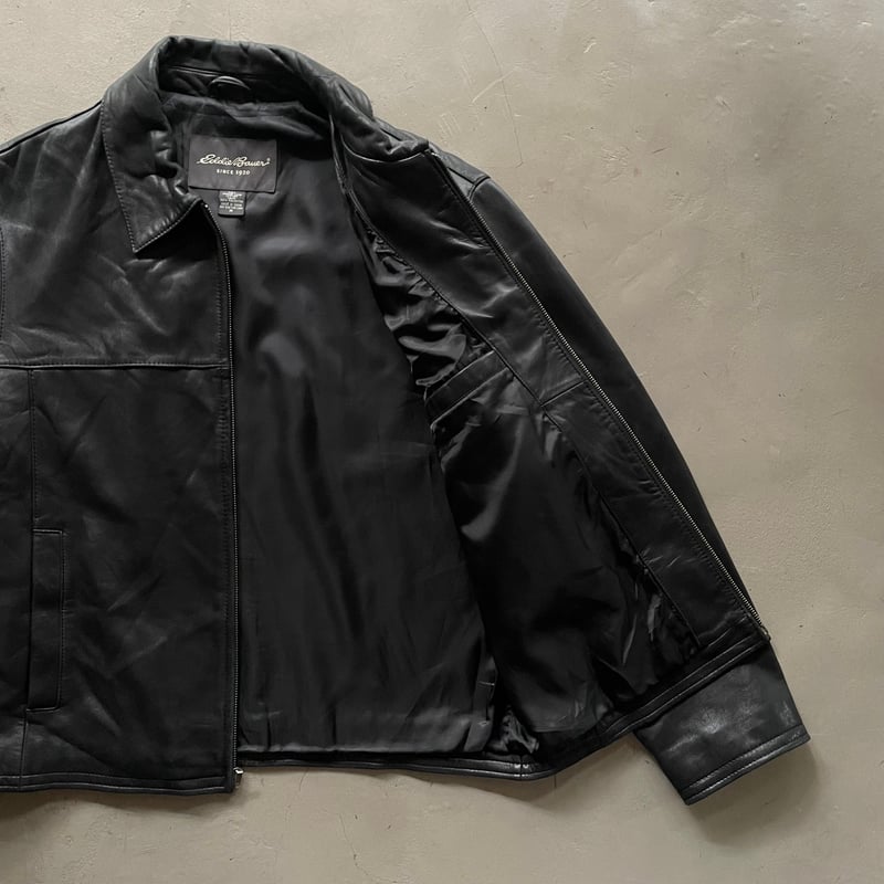 Eddie Bauer　エディーバウアー　00s　ラムレザージャケット　Lサイズ 00s Eddie Bauer エディ・バウアー ラムレザー ジャケット 本革