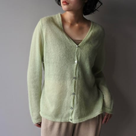 90’s low gauge mohair knit cardigan