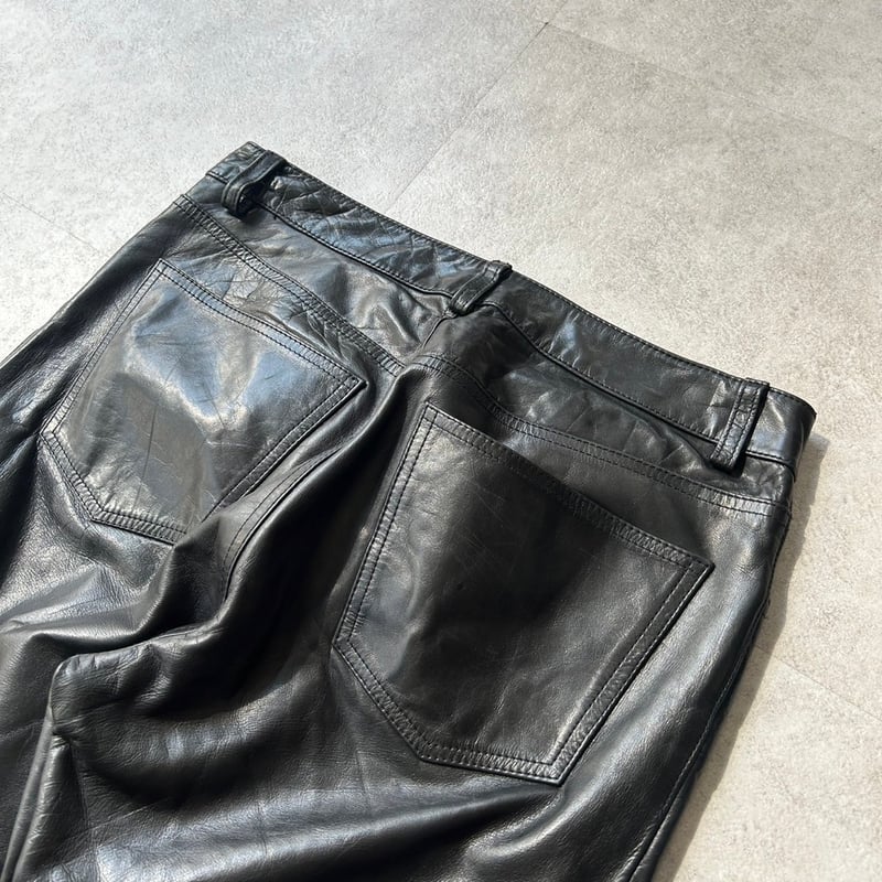 パンツ GAP Genuine LeatherPants StraightFit W31 美品 W31 old gap レザーパンツ 本革 ストレートフィット