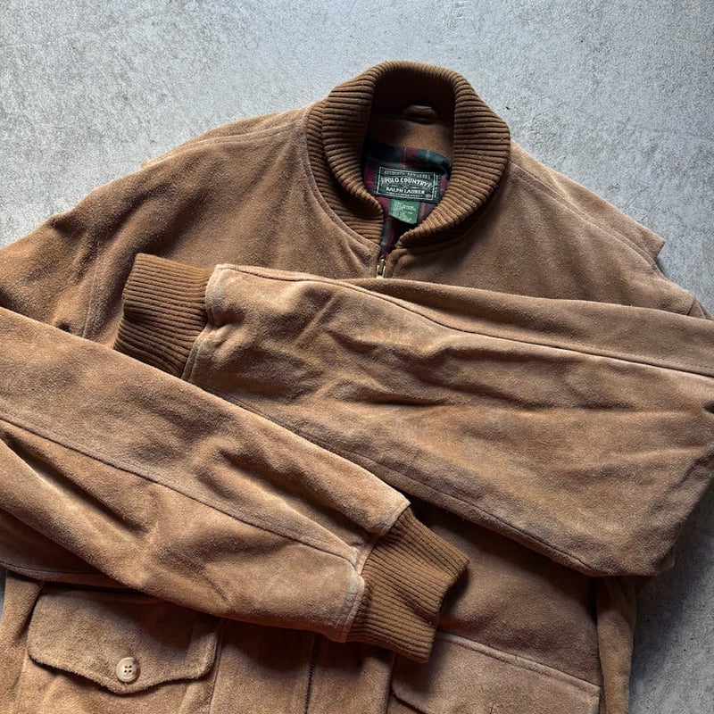 80s〜 Ralph lauren polo country suede leather ja