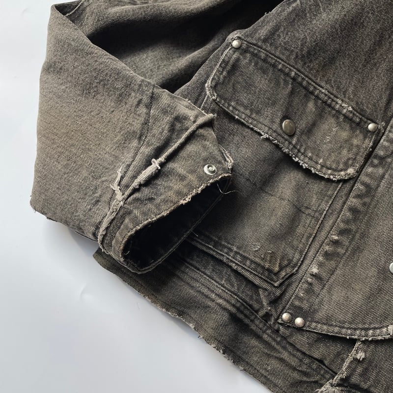 90s Ralph Lauren black denim fireman jacket 90s Ralph Lauren black denim fireman jacket