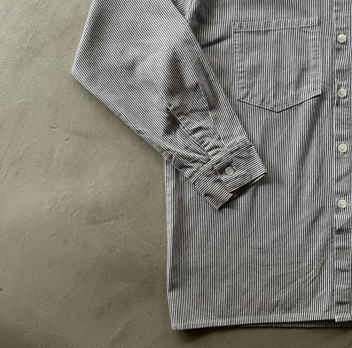 90s Ben davis hickory stripe L/S work shirt | s...