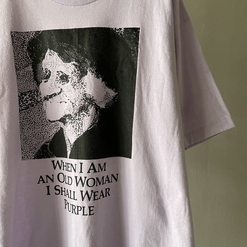 Jenny Joseph Warning メッセージTシャツ Vintage 1980's Jenny Joseph Warning poem t-shirt | Defunkd
