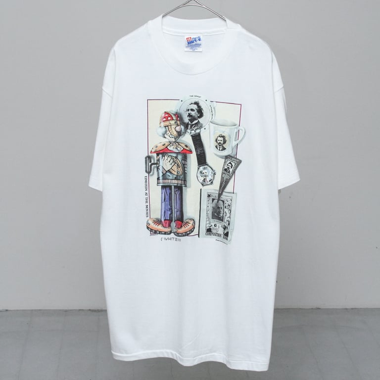 90年代 プリントTシャツ（90s "Albert Einstein" by Charles E. White Ⅲ graphic print T-shirt DEADSTOCK）