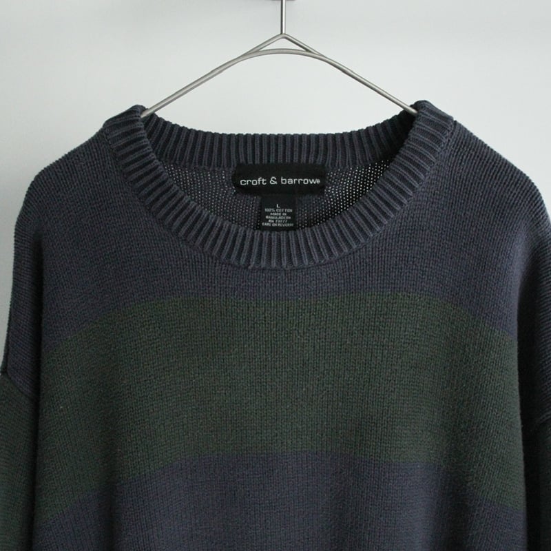 90s Croft & barrow stripe pattern cotton knit s