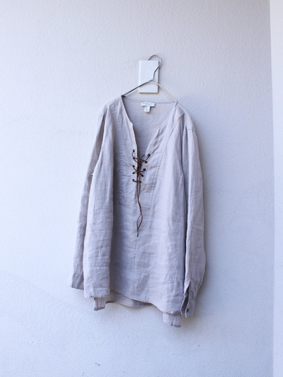 00s Linen lace up design shirt | sui & shara