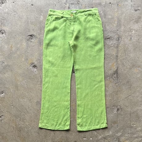 90s linen wide straight pants