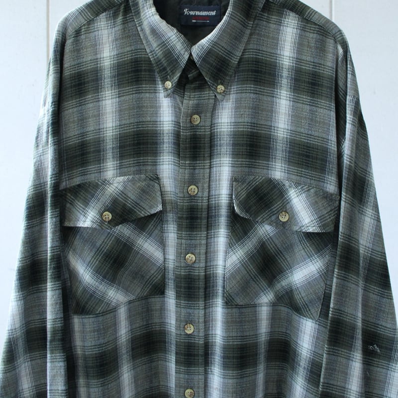 90s Arrow ombre check pattern flannel shirt | s
