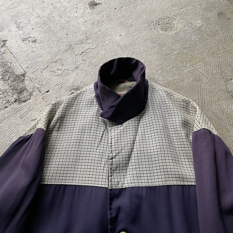 50s レーヨンギャバジャン　茄子紺　national 50s 60s ギャバジャン レーヨン ナス紺 ネイビー vintage 50s/60s