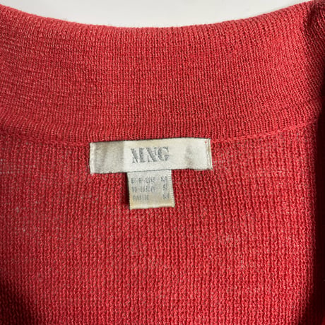 textured sheer knit polo cardigan