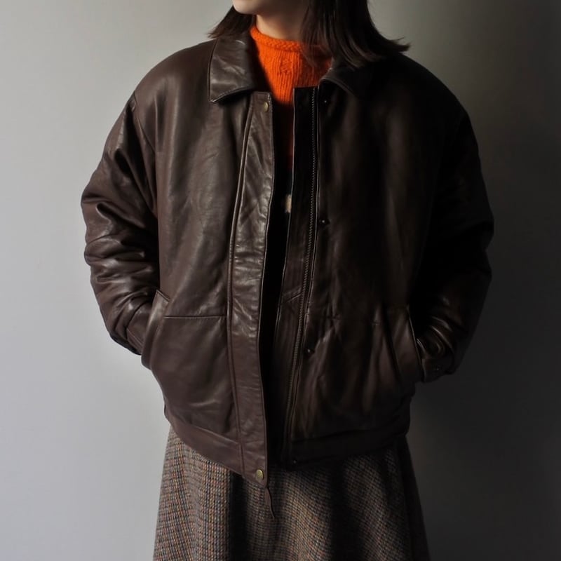 80s〜Eddie Bauer leather down jacket | sui & shara