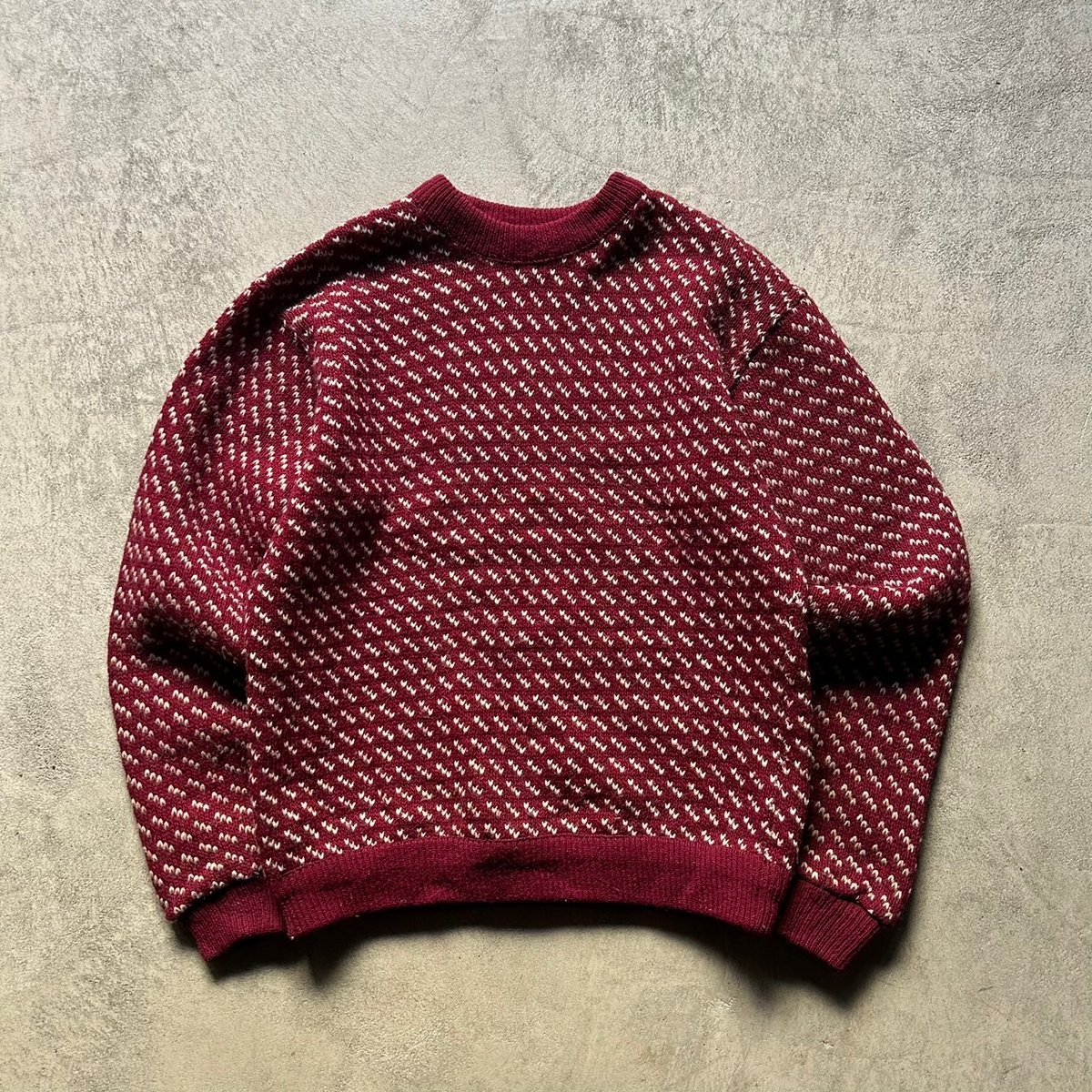 L.L. Bean birds eye knit 80s バーズアイ 80s L.L.Bean birds eye knit sweater made in Nor