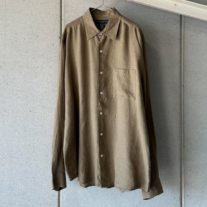 90s BANANA REPUBLIC リネン スタンドカラー カバーオール 90s BANANA REPUBLIC リネン スタンドカラー カバーオール