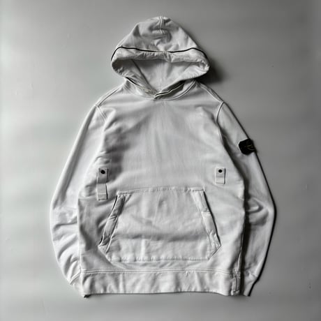 超希少 STONE  ストーンアイランド ムートン ホワイト 本物 STONE ISLAND(ストーンアイランド)】 BRUSHED ORGANIC COTTON フリース