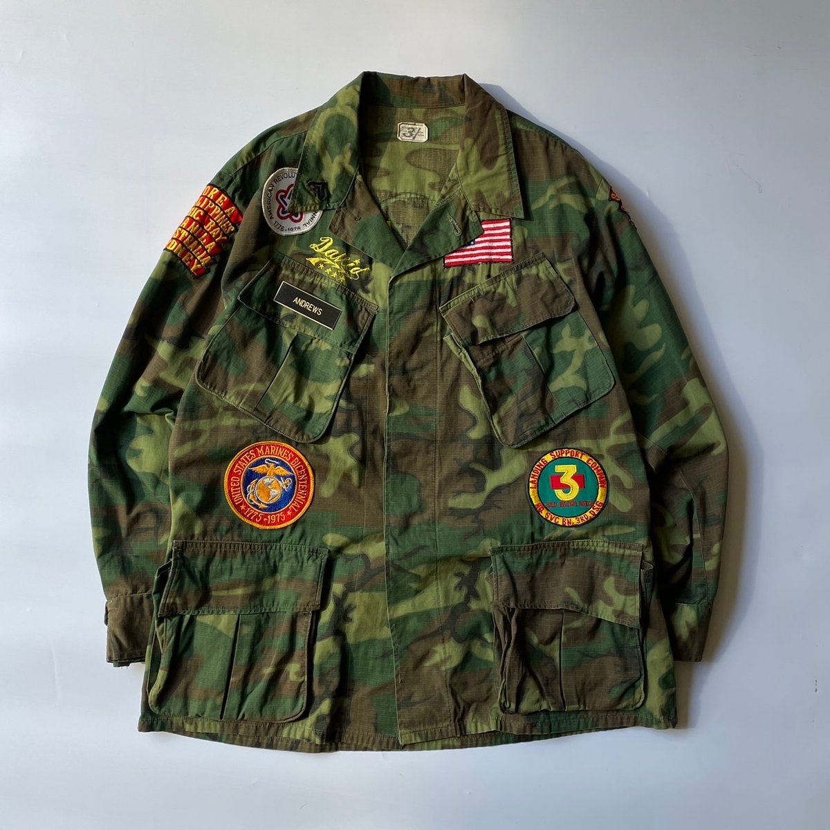 60s U.S.ARMY jungle fatigue jacket 