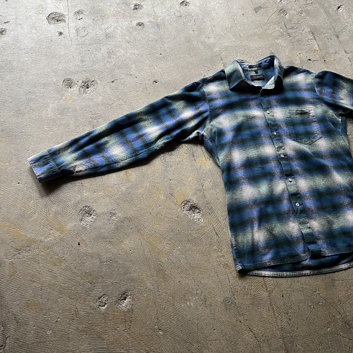 90s Van Heusen ombre check cotton shirt | sui &