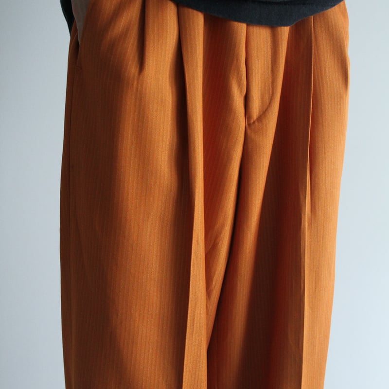 90s~ stripe pattern 2tuck slacks | sui & shara