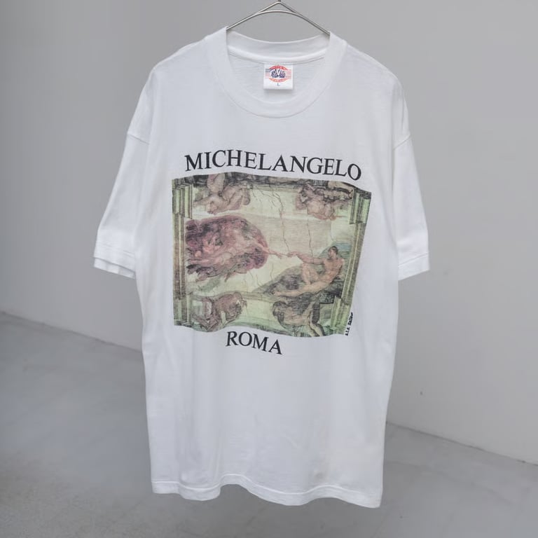 90年代 プリントTシャツ（90s MICHELANGELO art print T-shirt）