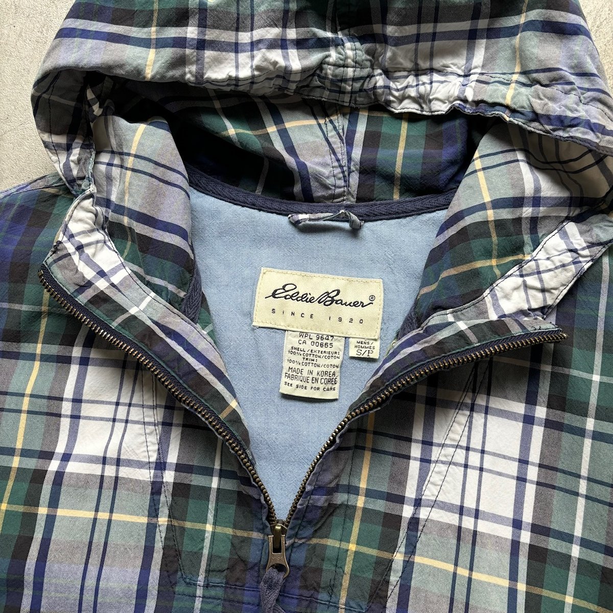 ジャケット・アウター 90s Eddie Bauer Plaid Hoodie 90s Eddie bauer plaid cotton anorak hoodie | su