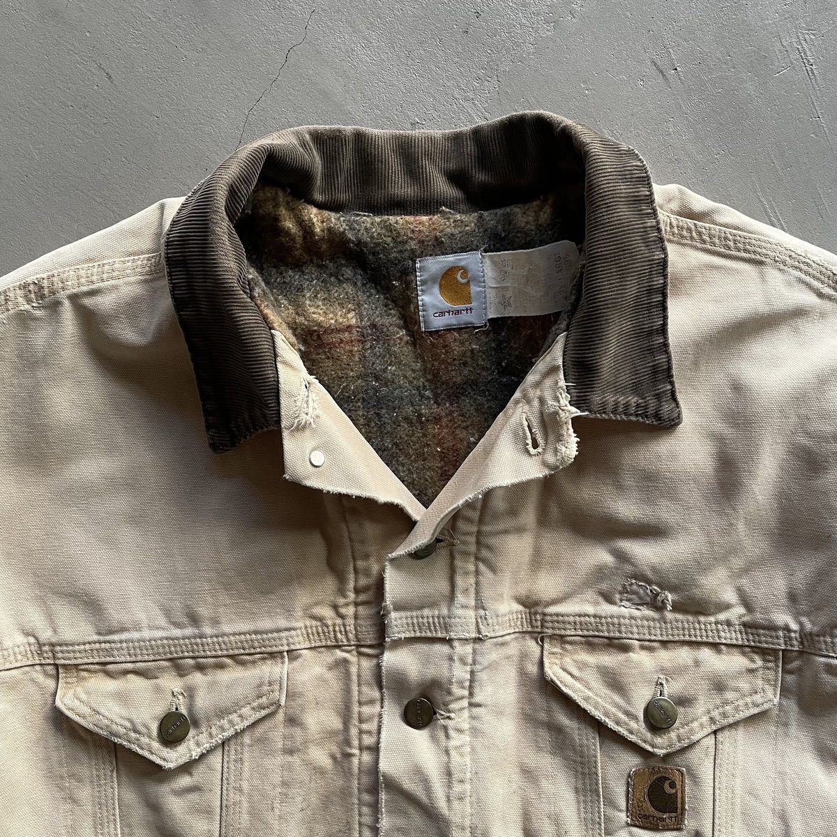 Carhartt tracker jacket カーハートトラッカータイプ　L 中古・古着通販】CarHartt (カーハート) トラッカージャケット