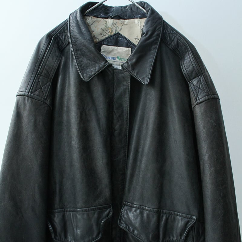 【90s_vintage】LeatherA2フライトJacketアメカジ古着 90s A-2 type design leather jacket | sui & shara
