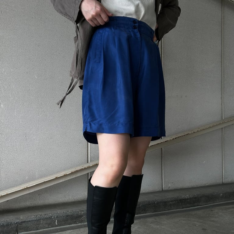 90年代 ショートパンツ（90s Silk 2 tuck half pants）