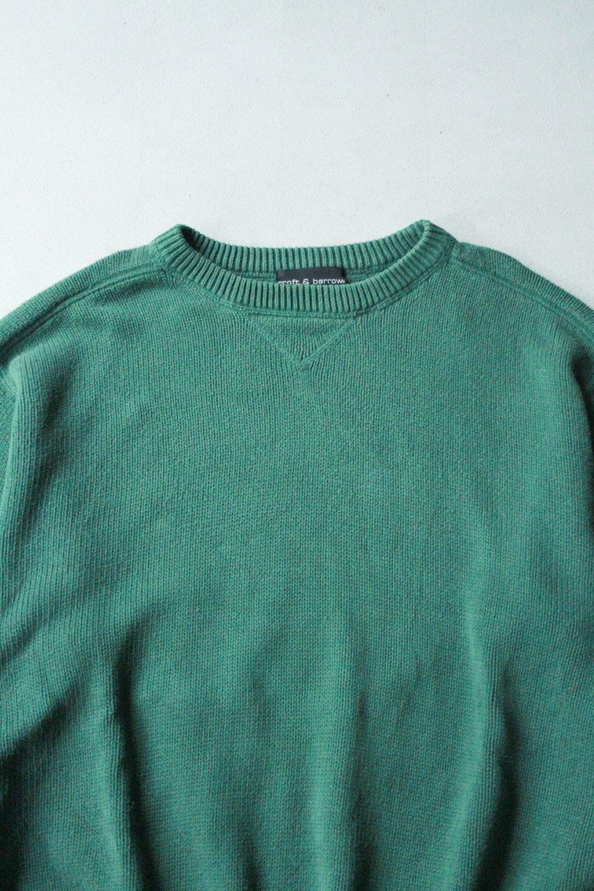 90S USA croft&barrow コットン ニットポロ グレー 90s Croft&barrow cotton knit sweater | sui & shara