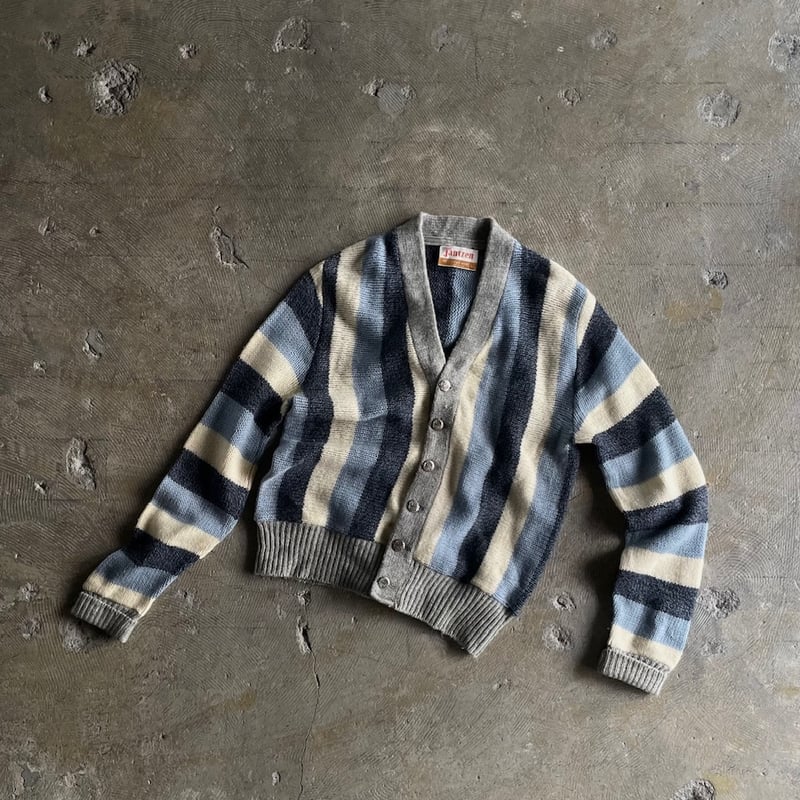 70s Jantzen ジャンセン ウールカーディガン グレー 70s Jantzen