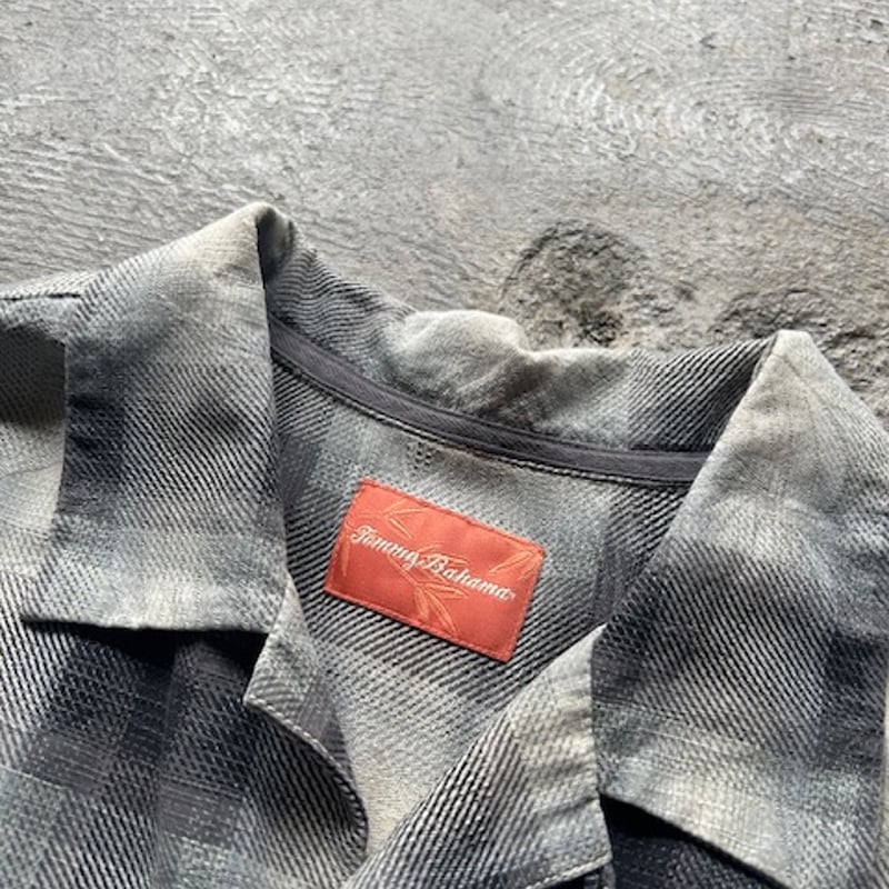 90s Tommy bahama silk ombré check s/s shirt | s