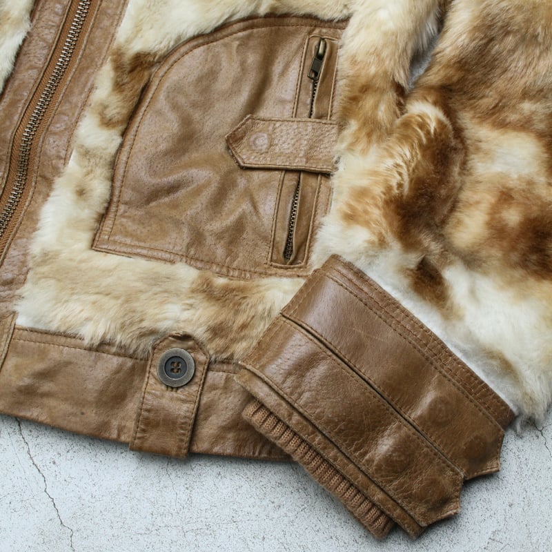 ジャケット・アウター 89-90FW fur leather 90s~ Leather/fur switching design jacket | sui