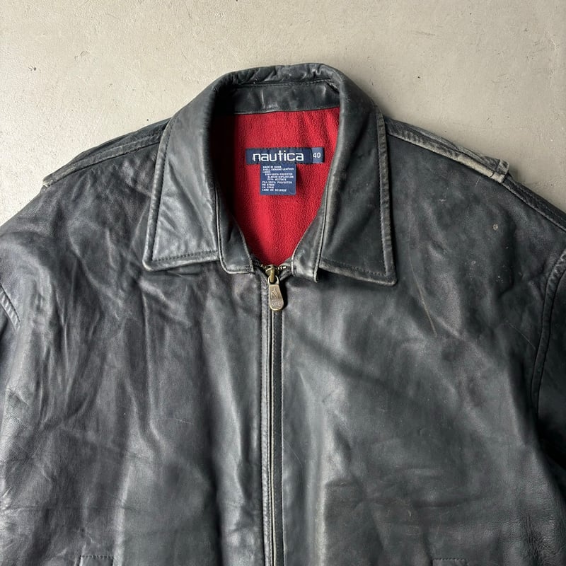 90s Nautica leather jacket | sui & shara