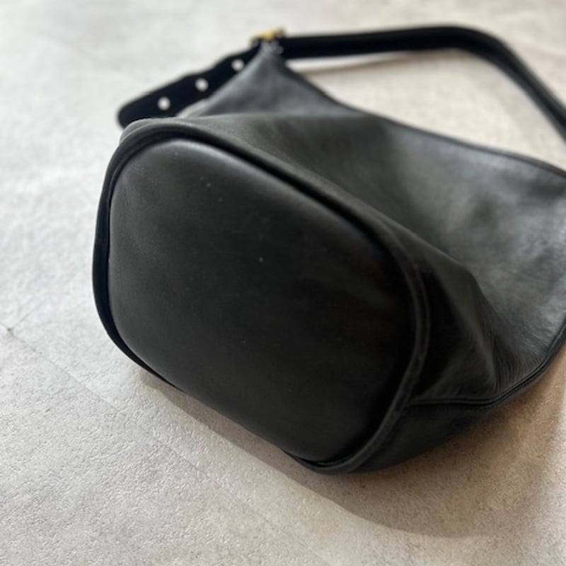 90s OLD COACH leather shoulder bag 〝BLACK〟 | su