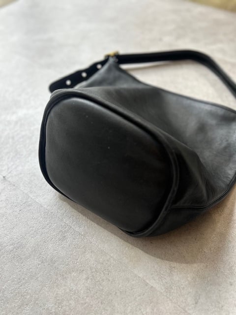 90s OLD COACH leather shoulder bag 〝BLACK〟 | su