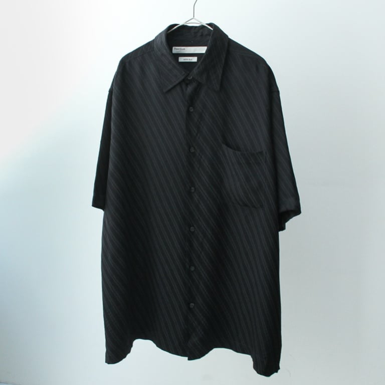 00s Perry ellis stripe design silk S/S shirt｜ペリーエリス