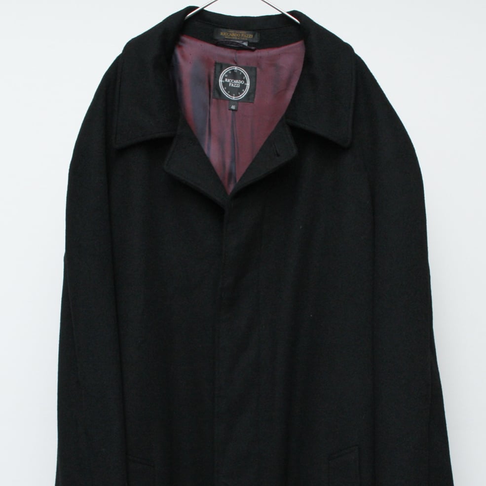90s Wool/cashmere balmacaan coat made in italy