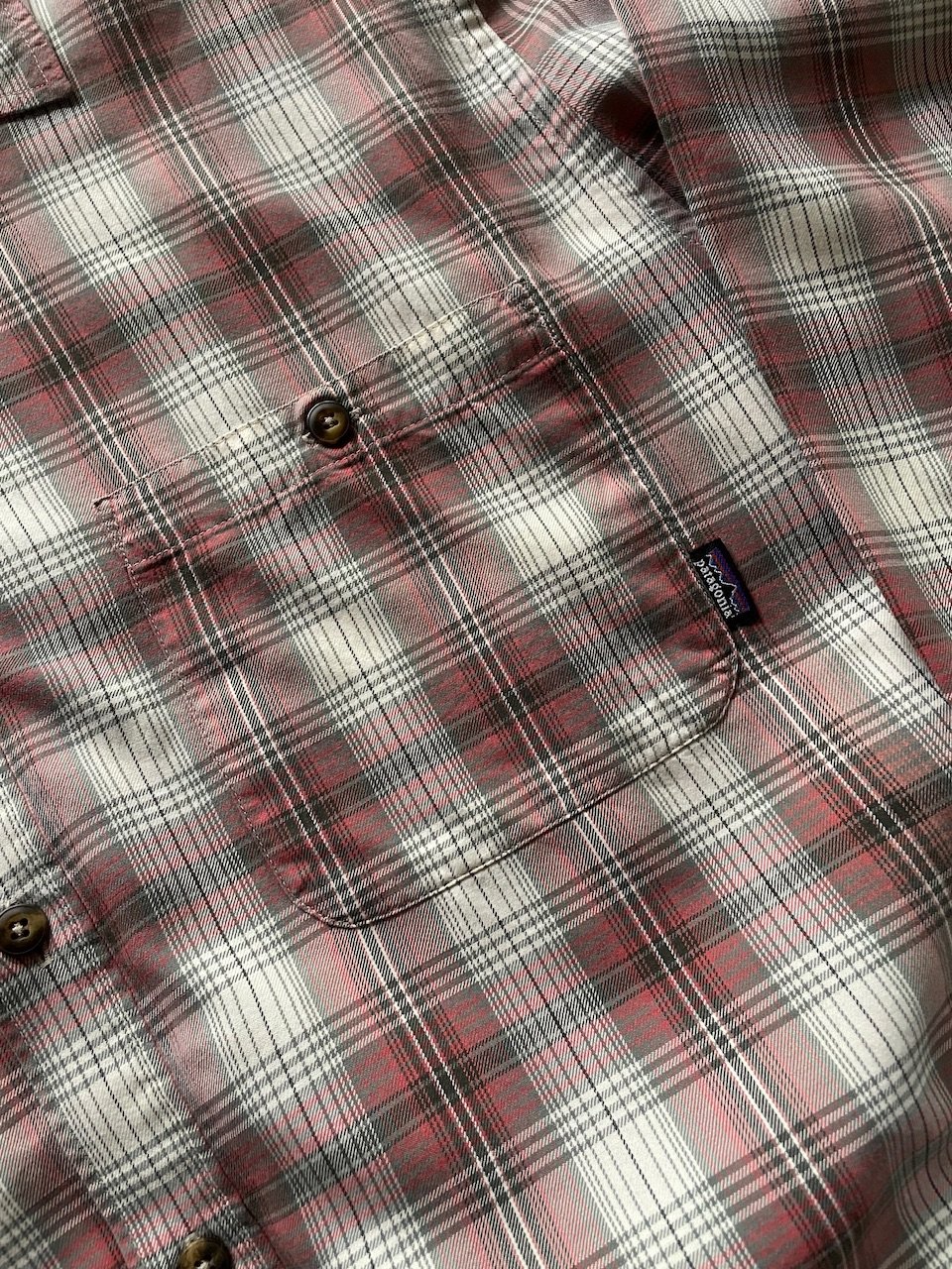 00s Patagonia plaid cotton shirt ″Made in PORTU