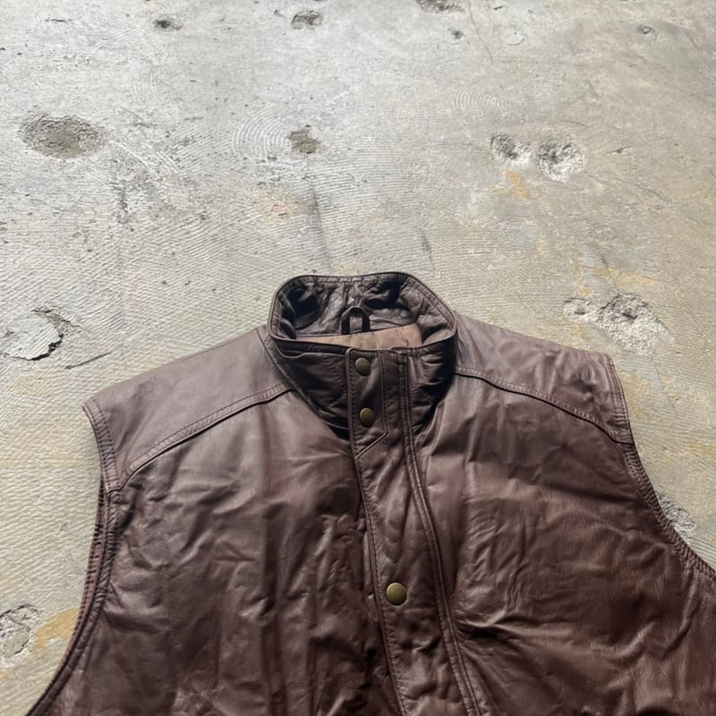 80s Eddie Bauer leather down vest | sui & shara 80s Eddie Bauer leather down vest | sui & shara