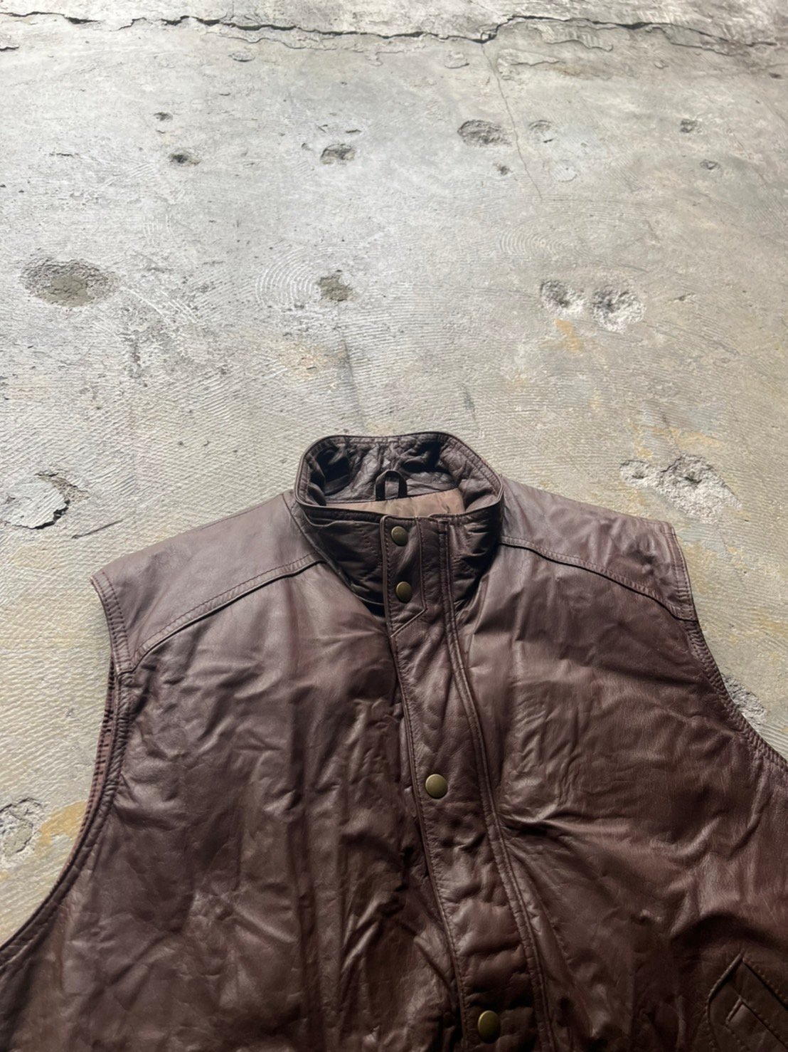 80s EDDIE BAUER エディーバウアー レザーダウンベスト 80's 