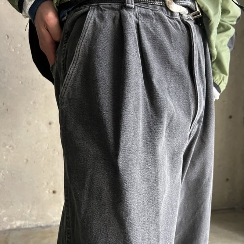 80s Wrangler 2 tack denim slacks 