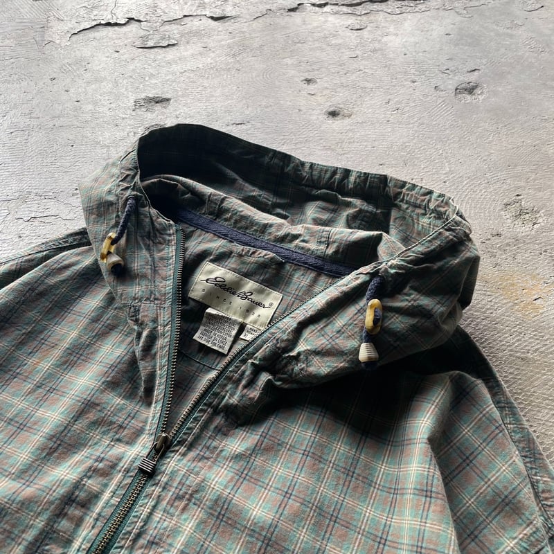 90s Eddie bauer check pattern cotton anorak par...