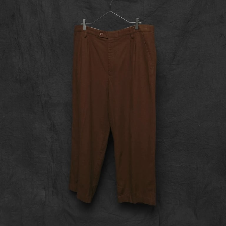 90s linen/rayon 2tuck slacks