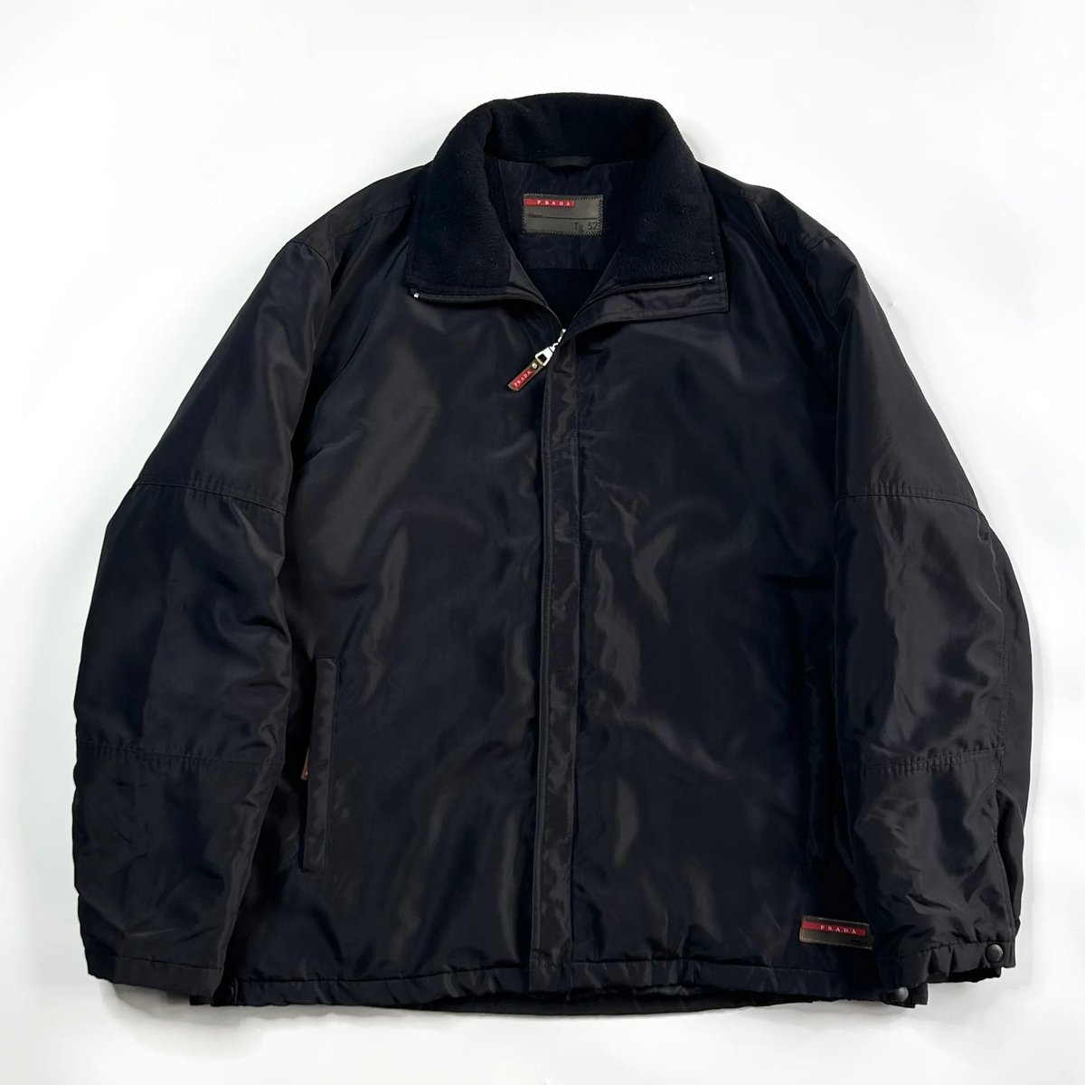 00's PRADA stand collar nylon padding jacket |
