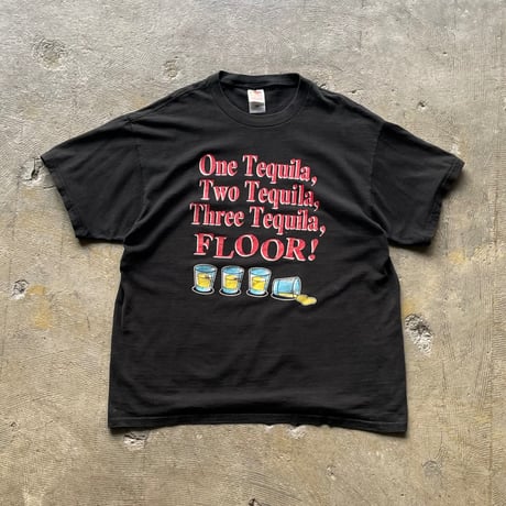 メッセージTシャツ　ヴィンテージ 90s USA製古着 ヴィンテージ メッセージTシャツ 3段文字 黒T
