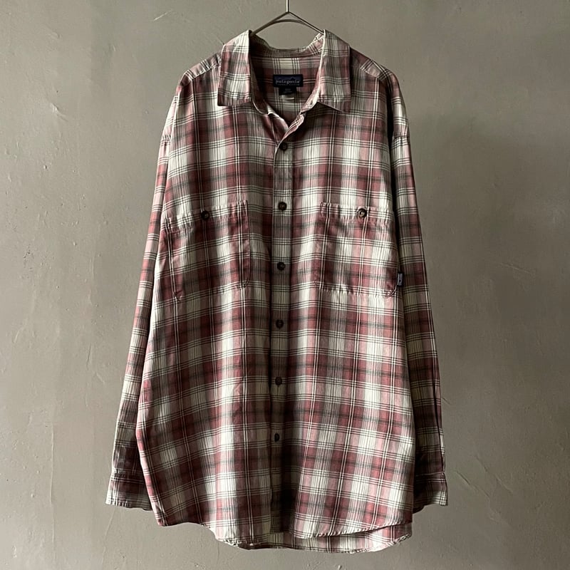00s Patagonia plaid cotton shirt ″Made in PORTU