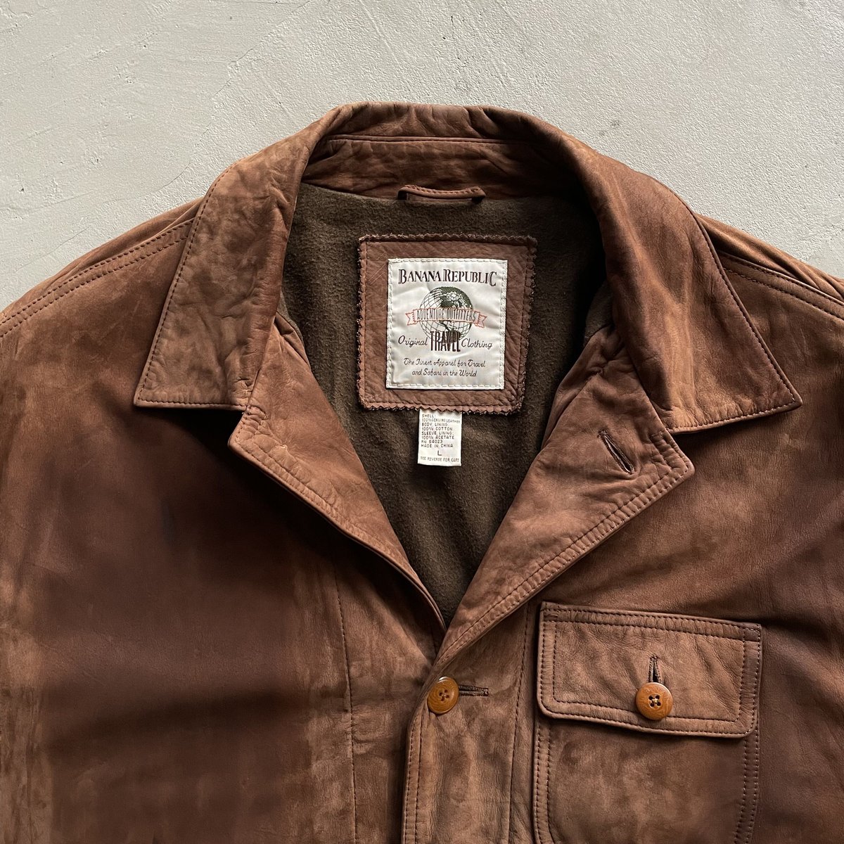 80s Banana republic nubuck leather hunting jack