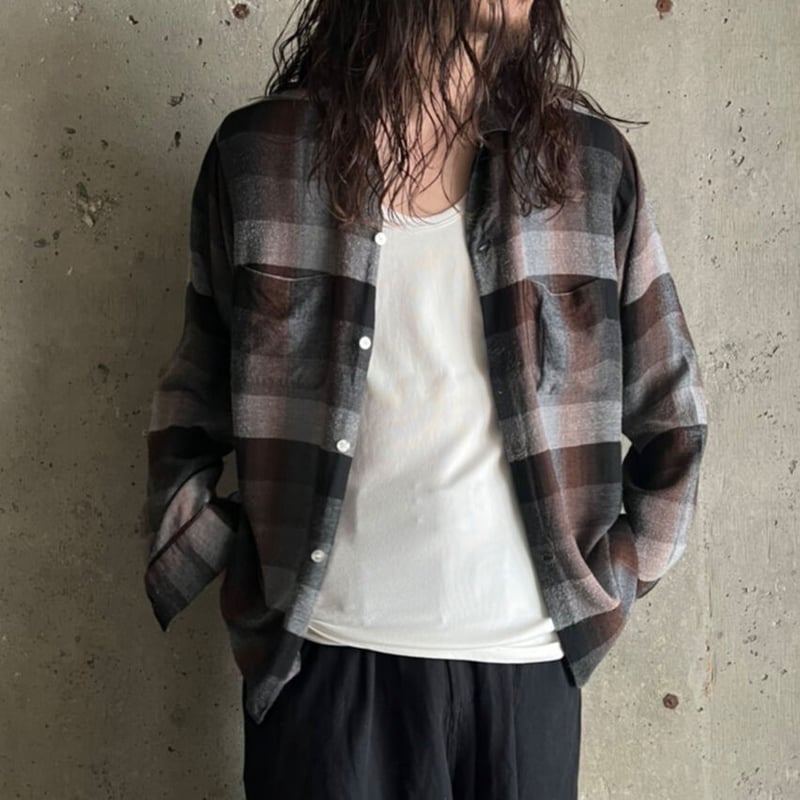 60's ARROW Rayon Open Collar USA ブルー POST JUNK / 60's～ ARROW DECTON GABANARO Open Collar Shirt